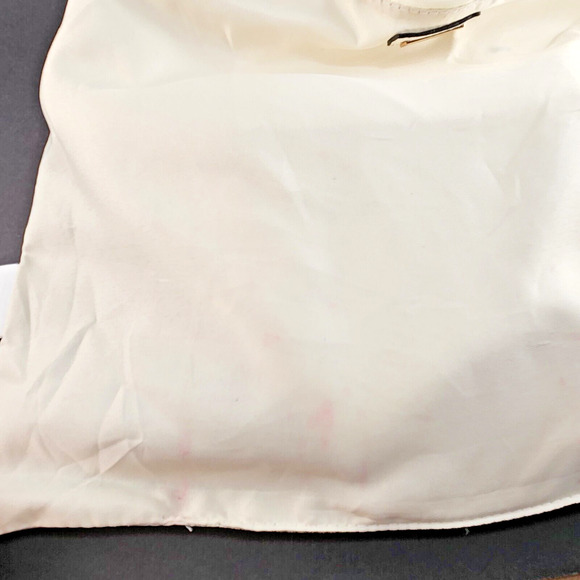 ALDO 15" Backpack White on Black Cut Design Zipper Pockets Drawstring Closure - Picture 10 of 11